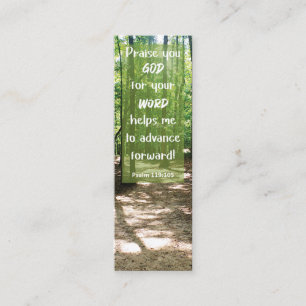 Bible Verse GOD's Word Leads Me Mini Bookmark Mini Business Card