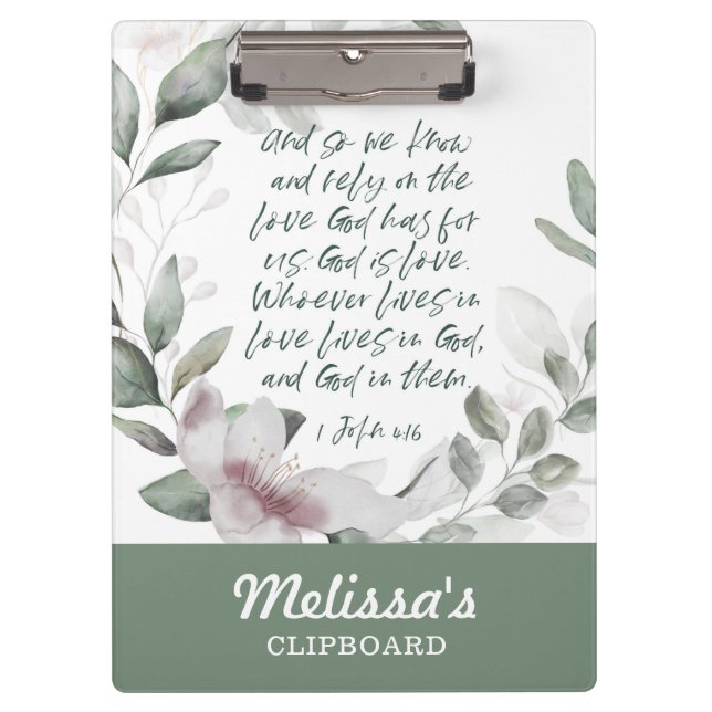 Bible Verse Greenery Clipboard (Front)