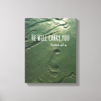 Bible Verse: He will Carry You with Footprints