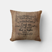 Bible Verse Heart is Overwhelmed Brown Rustic Wood