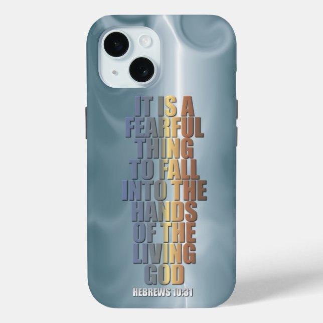 Bible Verse - Hebrews 10:31  Case-Mate iPhone Case (Back)