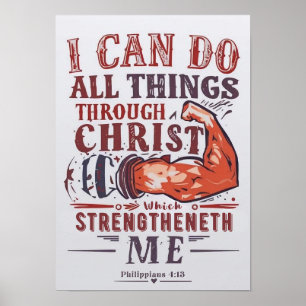 Bible Verse - I Can Do All Things Through Christ Poster