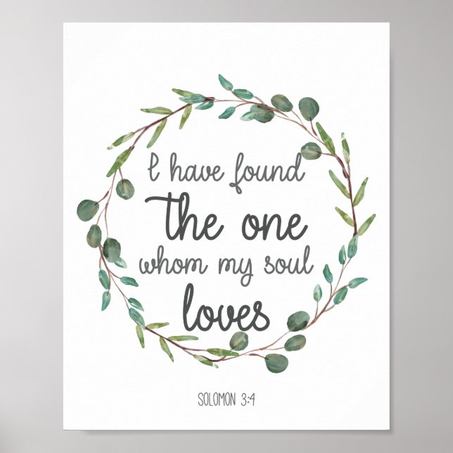 Bible Verse I Have Found the One Poster (Front)