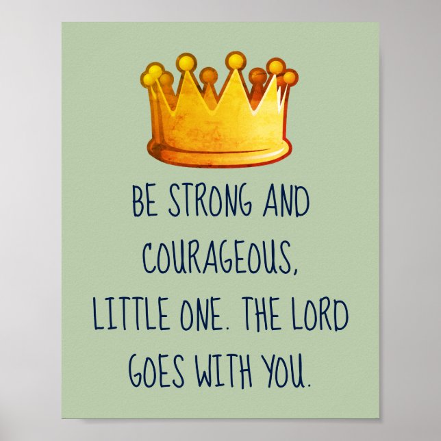 Bible Verse Inspired Crown Children's Poster (Front)