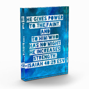 Bible Verse Isaiah 40:29 Photo Block