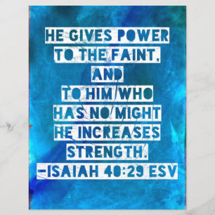 Bible Verse Isaiah 40:29 Postcard