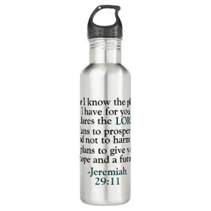 Bible Verse Jeremiah 29:11 710 Ml Water Bottle