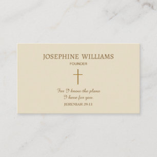Bible Verse Jeremiah 29:11 Christian Business Card