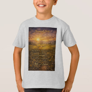 Bible Verse Jeremiah 29:11 Christian Kid's Tee