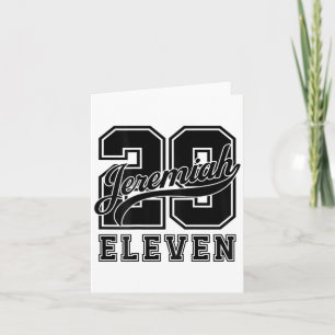 Bible Verse Jeremiah 29_11 Jersey Look Christian  Card