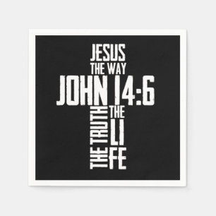 Bible Verse Jesus The Way The Truth The Life John  Napkin