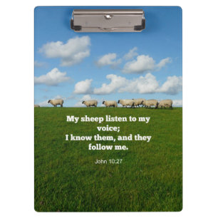 Bible verse, John 10:27, My sheep... Clipboard