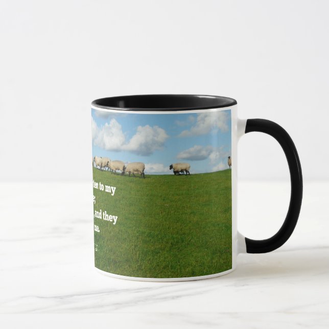 Bible verse, John 10:27, My sheep... Mug (Right)