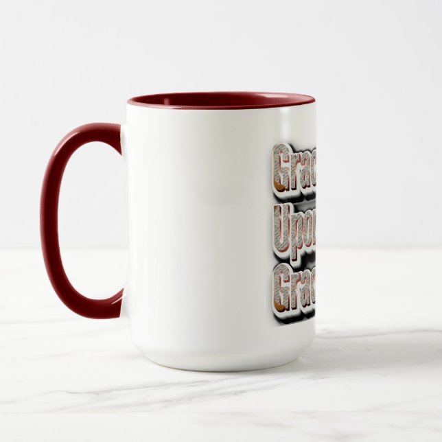 Bible verse John 1:16 Grace upon Grace Mug (Left)