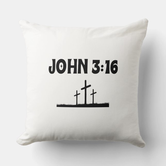 Bible Verse John 3:16 Cushion (Front)