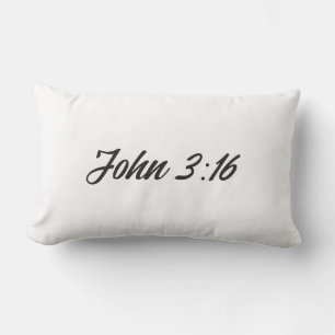 Bible Verse John 3:16 Lumbar Cushion