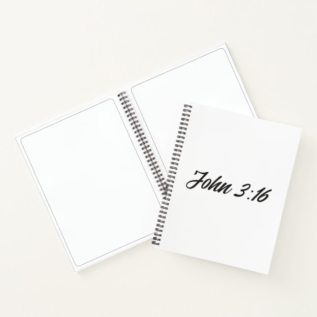 Bible Verse John 3:16 Notebook (Inside)