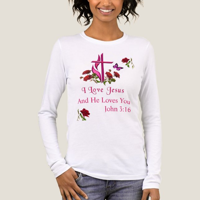 Bible Verse John 3:16 Tri-Blend Shirt (Front)