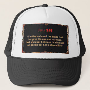 Bible Verse John 3:16 Trucker hat
