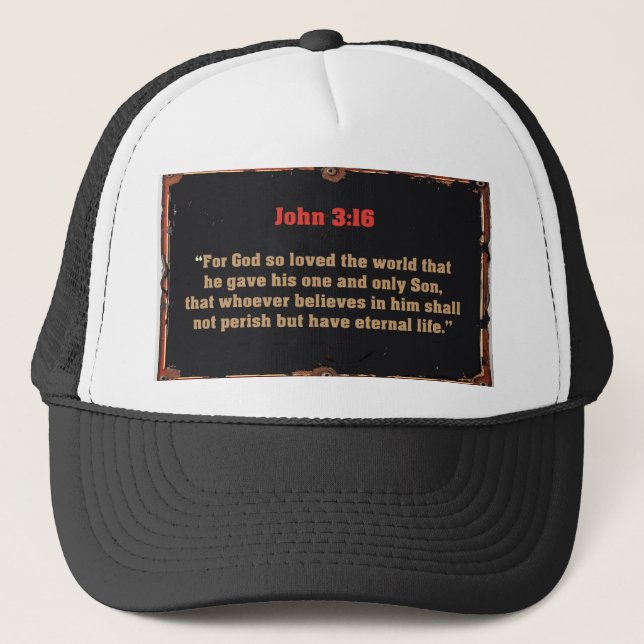 Bible Verse John 3:16 Trucker hat (Front)