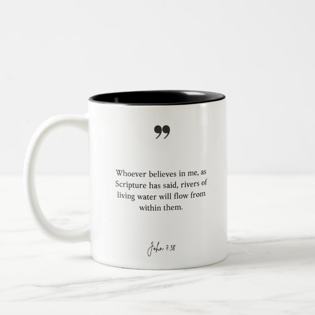 Bible Verse John 7:38 Mug (Left)