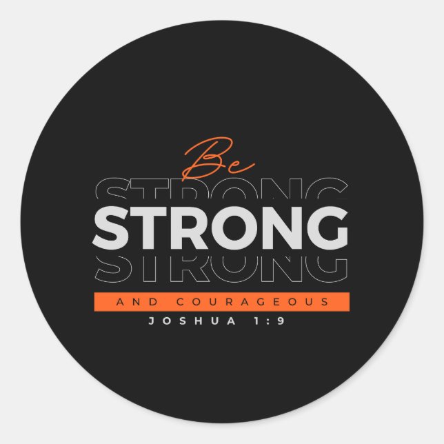 Bible Verse Joshua 1:9 Sticker (Front)