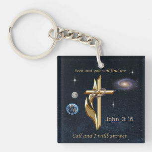 Bible verse key ring