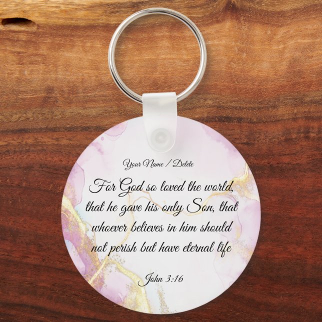 Bible Verse Keychain – John 3:16  (Front)