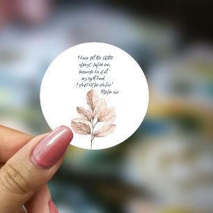 Bible Verse Lord Leafy Classic Round Sticker