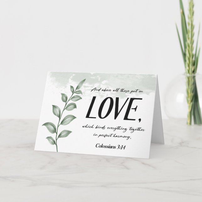 Bible Verse Love Colossians Card (Front)