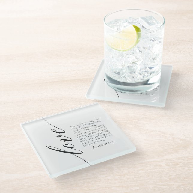 Bible verse Love scripture Glass Coaster (Angled)