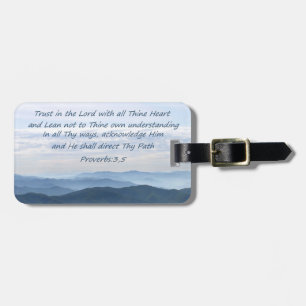 Bible verse luggage tag