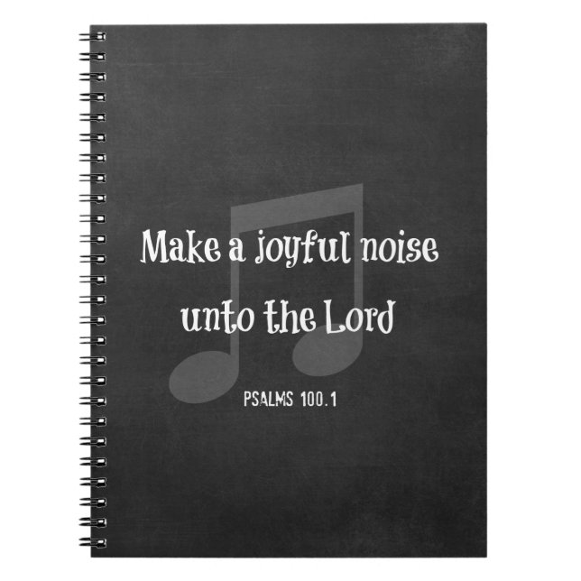 Bible Verse: Make a Joyful Noise Notebook (Front)