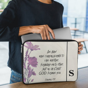 Bible Verse Monogram Laptop Sleeve