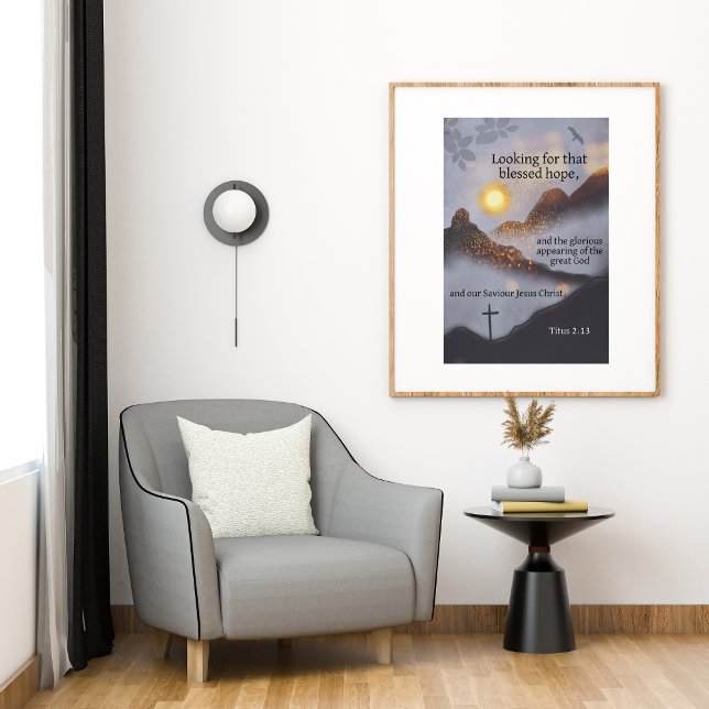 Bible Verse Mountain Sunset Poster (Creator Uploaded)
