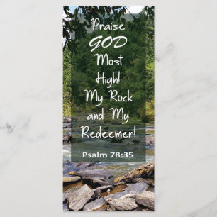 Bible Verse My Rock My Redeemer Bookmark