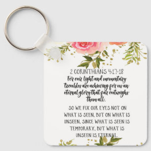 Bible Verse Personalised Square Keychain