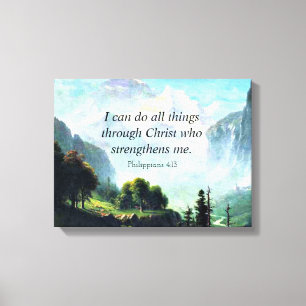 Bible verse, Phil 4:13, I can do all things... Canvas Print