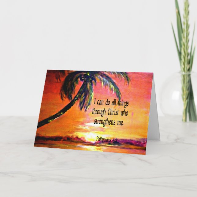 Bible verse, Philippians 4:13, Card (Front)