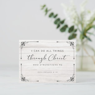 Bible Verse Philippians 4:13 I Can Do All Things Postcard