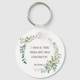 Bible verse, Philippians 4:13  Key Ring