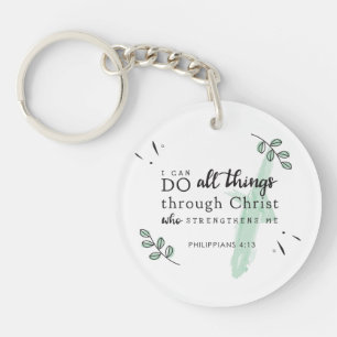 Bible Verse Philippians 4:13 Keychain