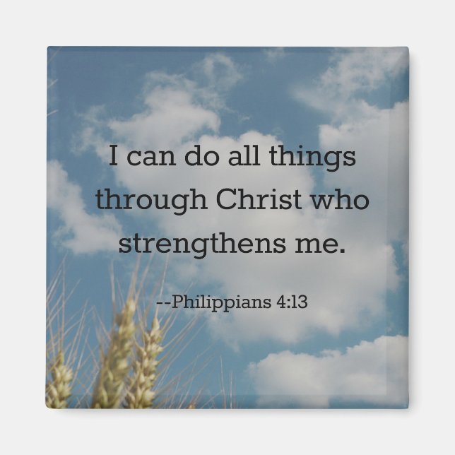 Bible Verse, Philippians 4:13 Magnet (Front)