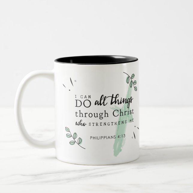 Bible Verse Philippians 4:13 Mug (Left)