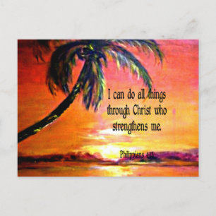 Bible verse, Philippians 4:13, Postcard