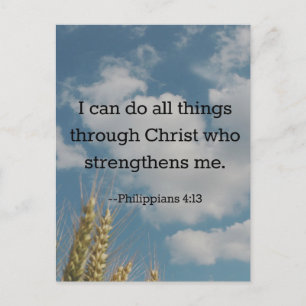 Bible Verse, Philippians 4:13 Postcard