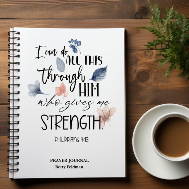  Bible Verse Philippians Floral Prayer Journal (Creator Uploaded)