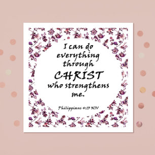 Bible verse Philippians Square  Napkin