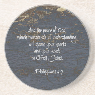 Bible Verse Phillippians 4:7 Coaster