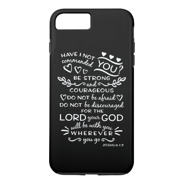 Bible Verse Phone Case Joshua 1:9 (Back)